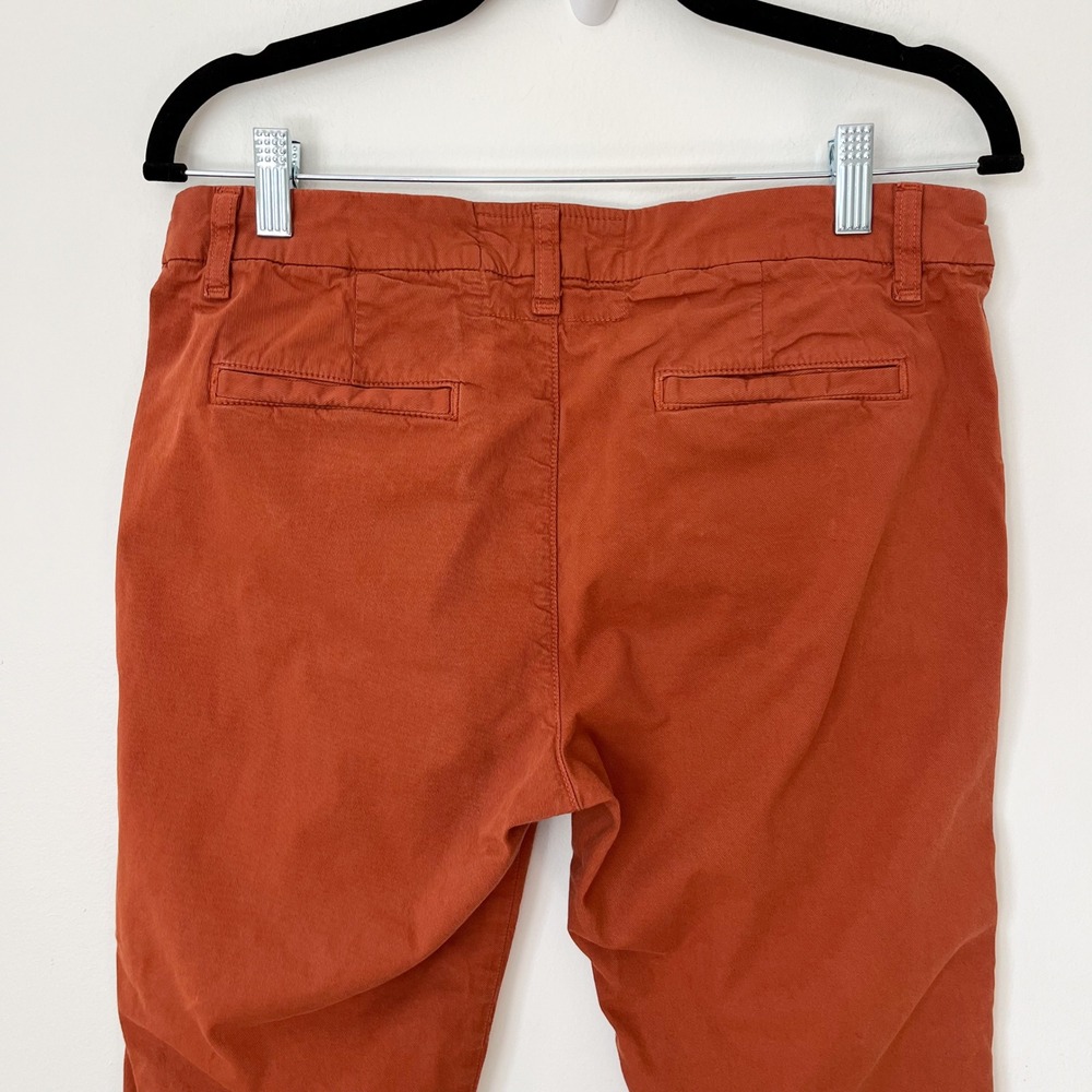 Frank & Eileen Wicklow Chino Crop Pants Raw Hem Womens 6 Rust - Picture 6 of 12
